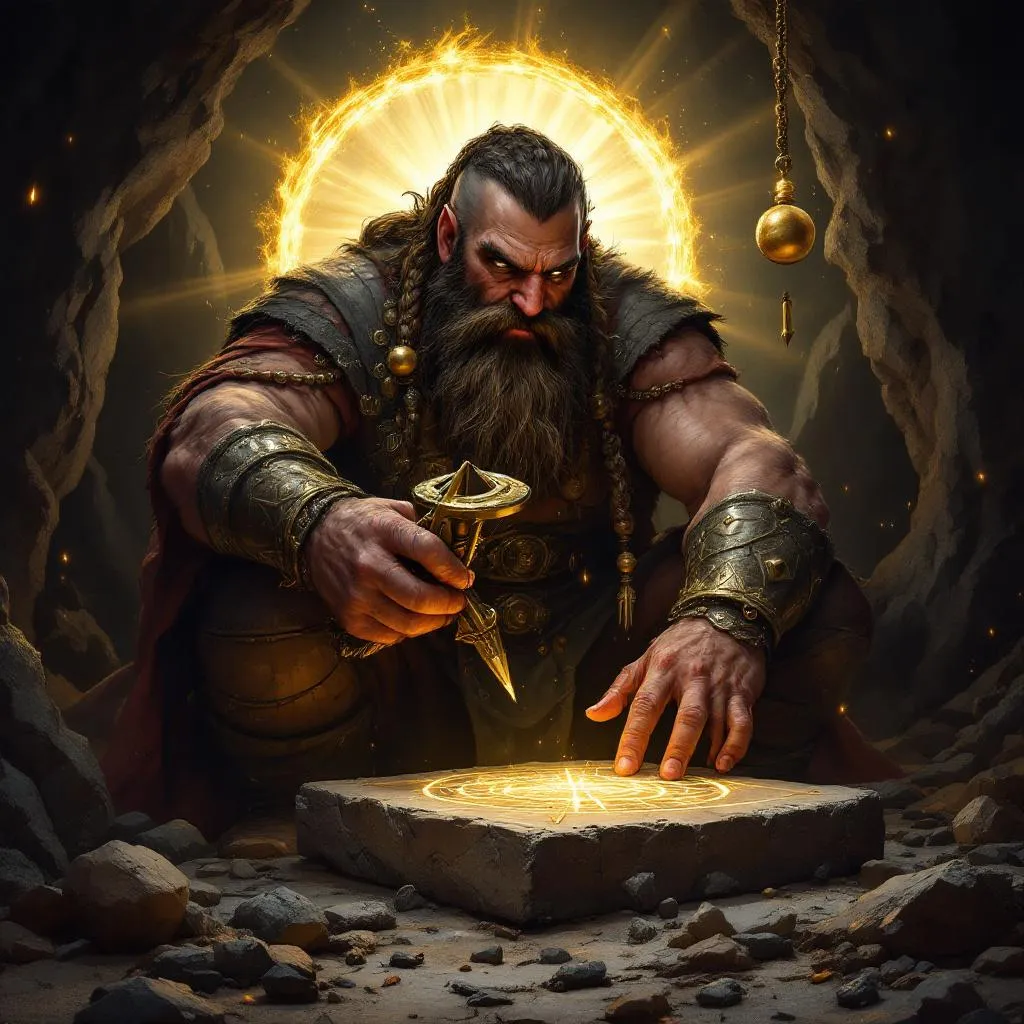 Thruman Brummer, a Hill Dwarf Dwarf Cleric — D&D 5e NPC portrait