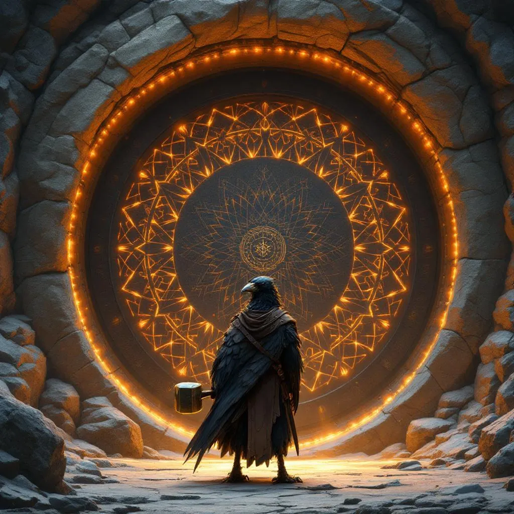 K'tharr-who-Forges, a Kenku Cleric — D&D 5e NPC portrait