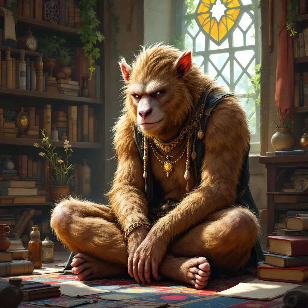 Vizz-Kala, a Bugbear Monk — D&D 5e NPC portrait