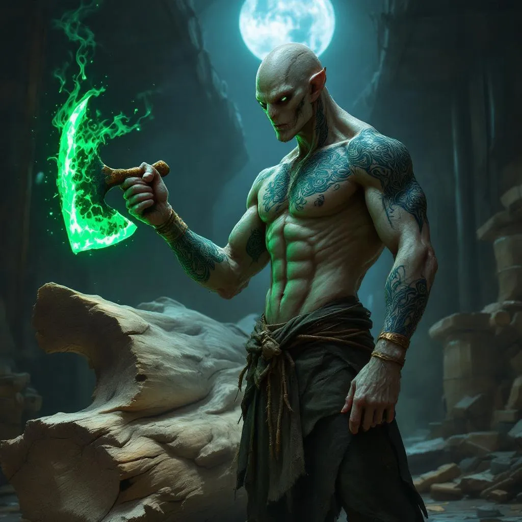 Ssethral of the Hollow Keel, a Pureblood Yuan-ti Paladin — D&D 5e NPC portrait