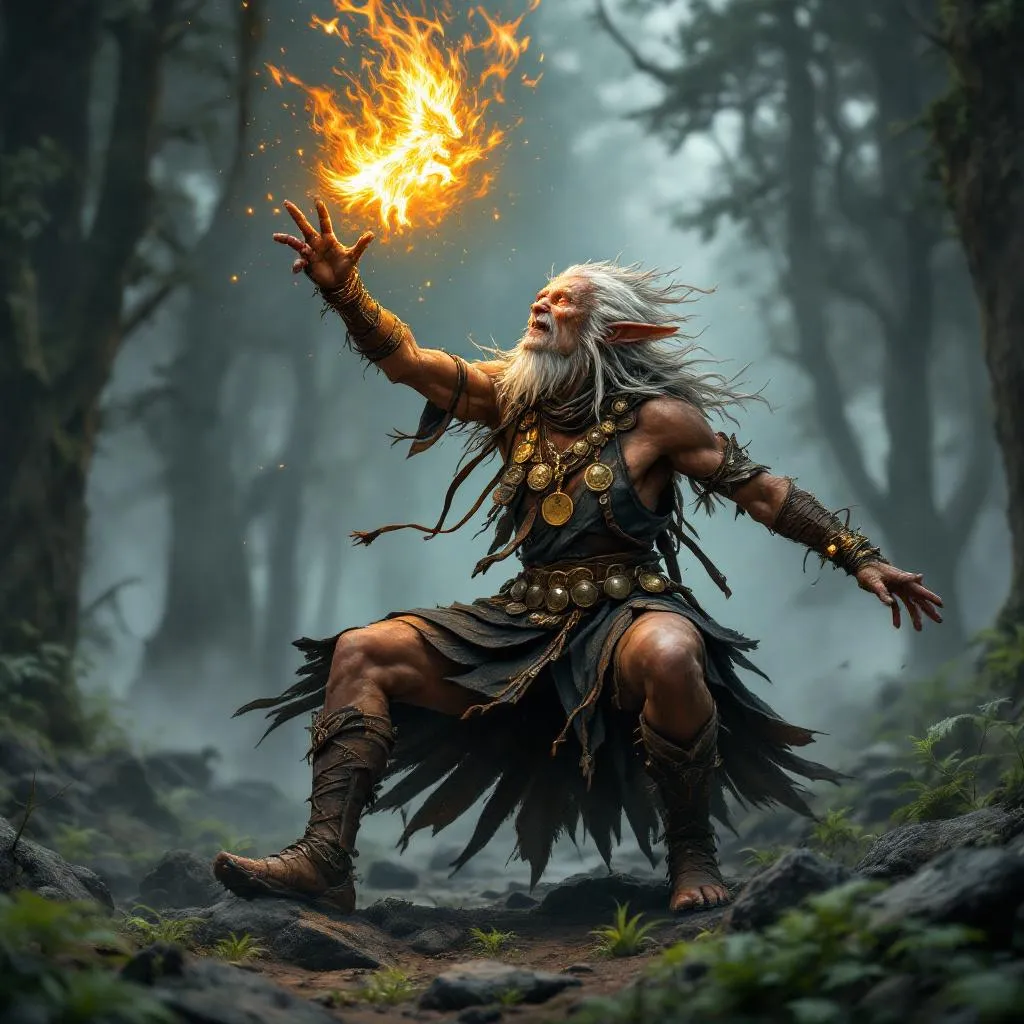 Klee’tik 'Spark-Lungs', a Kenku Druid — D&D 5e NPC portrait