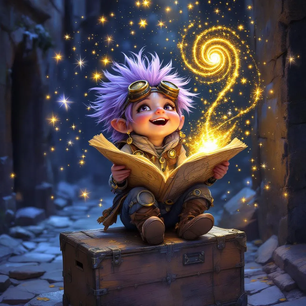 Fidget 'Spark-Sigh' Pippleback, a Rock Gnome Gnome Sorcerer — D&D 5e NPC portrait