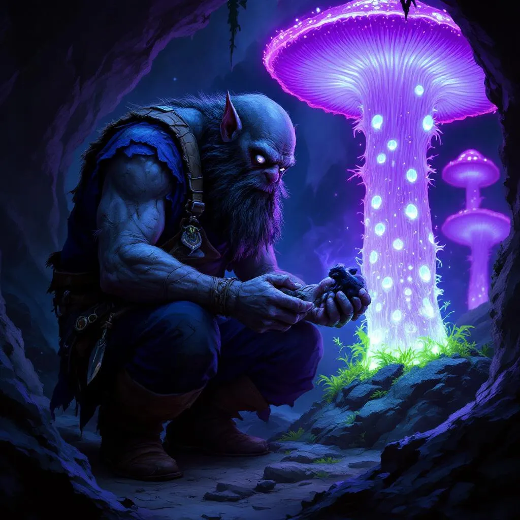 Horgal of the Silver Spore, a Duergar Warlock — D&D 5e NPC portrait