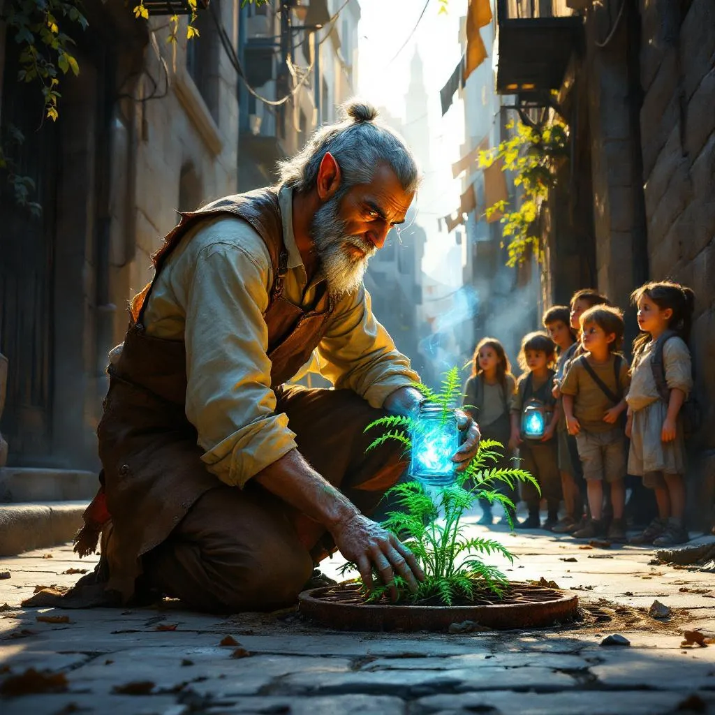 Silas Thorne, a Half-Elf Druid — D&D 5e NPC portrait