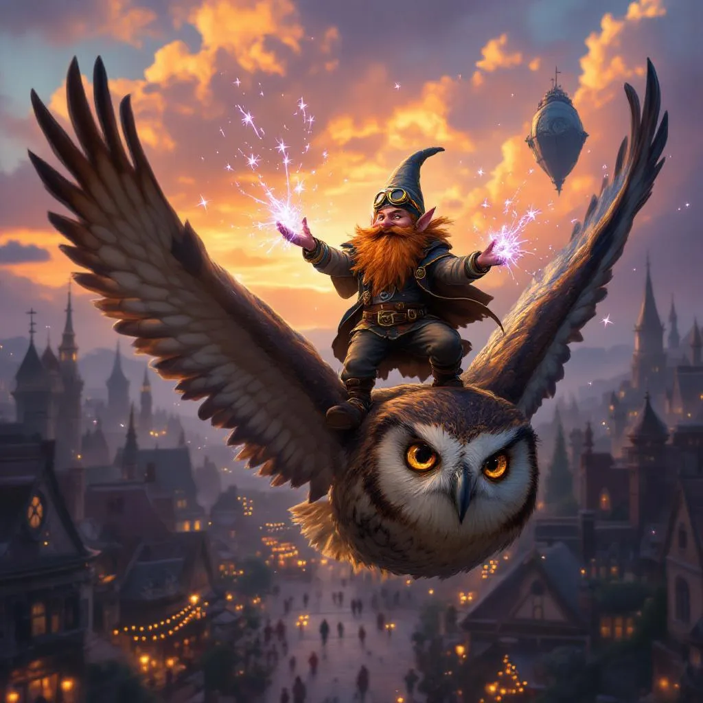 Barnaby 'Loop-de-Loop' Fizzlebang, a Rock Gnome Gnome Ranger — D&D 5e NPC portrait