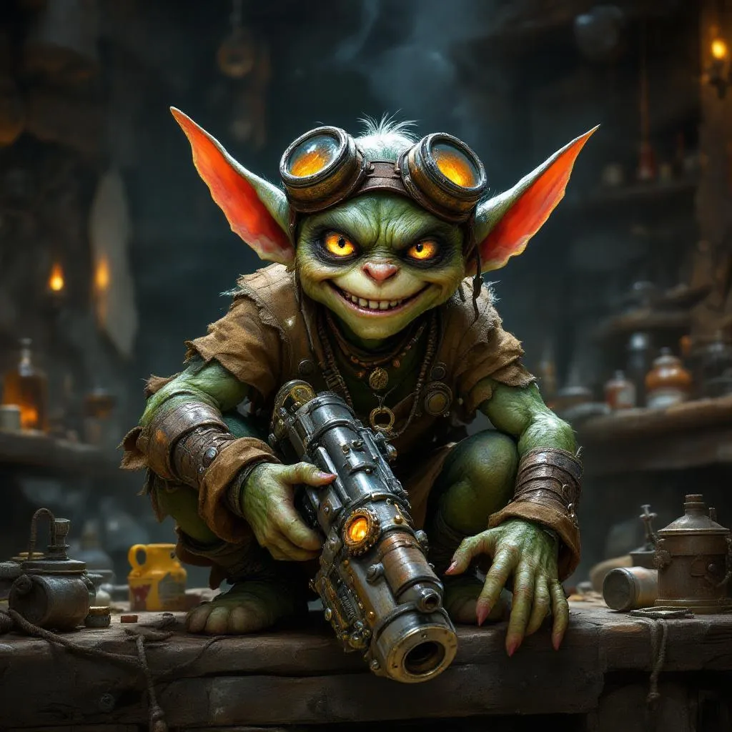 Skitter, a Goblin Artificer — D&D 5e NPC portrait