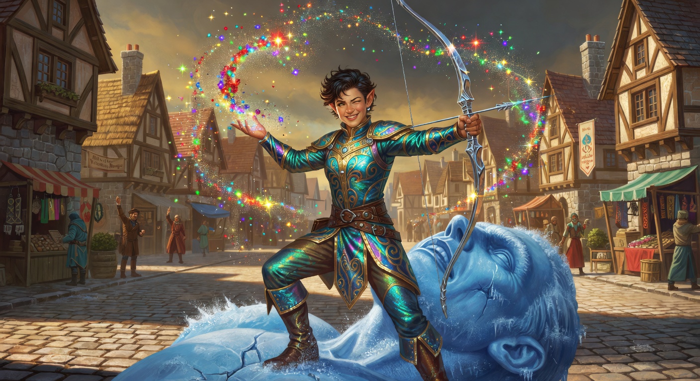 Tilly 'The Titan-Toppler' Tealeaf, a Lightfoot Halfling Ranger — D&D 5e NPC portrait