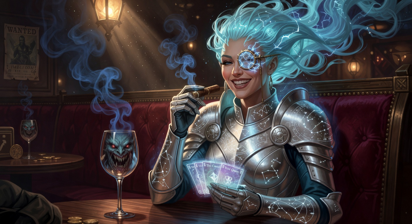 Zephyr 'Seven-Breeze' Vane, a Air Genasi Paladin — D&D 5e NPC portrait