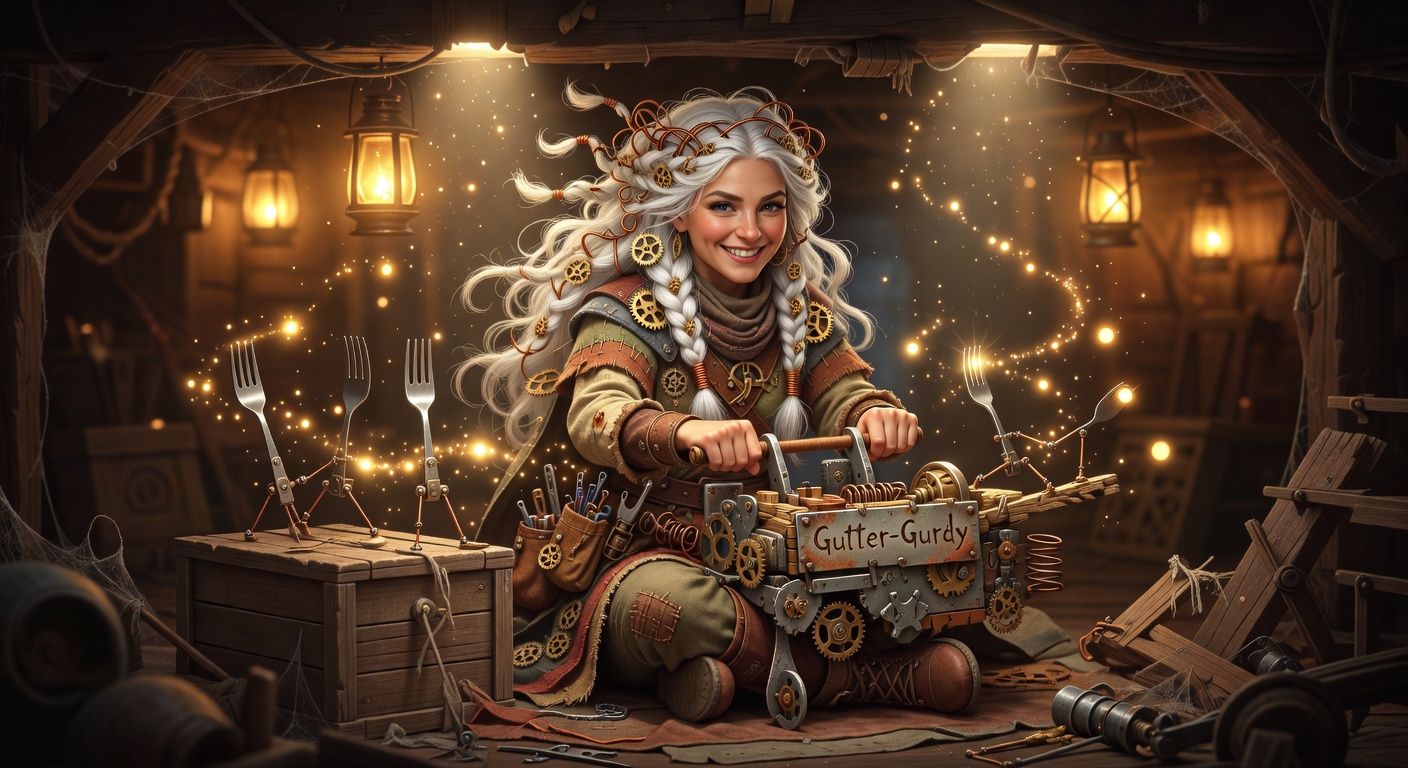 Pippinella 'Pips' Gogglefrost, a Forest Gnome Gnome Bard — D&D 5e NPC portrait
