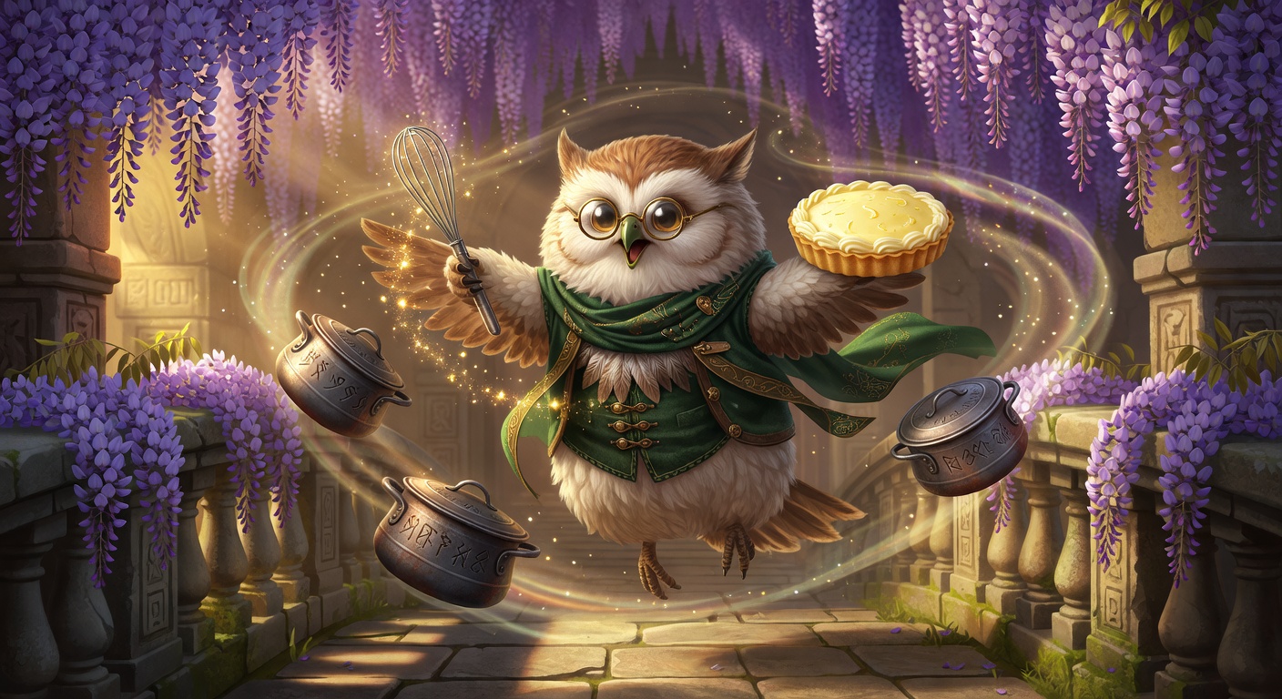 Hoot-Hallow 'Holly' Feather-Dust, a Owlin Bard — D&D 5e NPC portrait