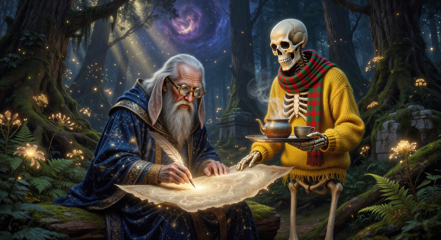 Archmage Barnaby Bounder, a Harengon Wizard — D&D 5e NPC portrait