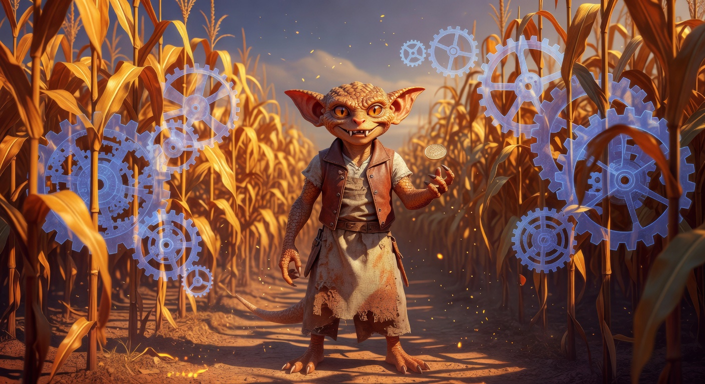 Tick-Tock Gribble, a Kobold Sorcerer — D&D 5e NPC portrait