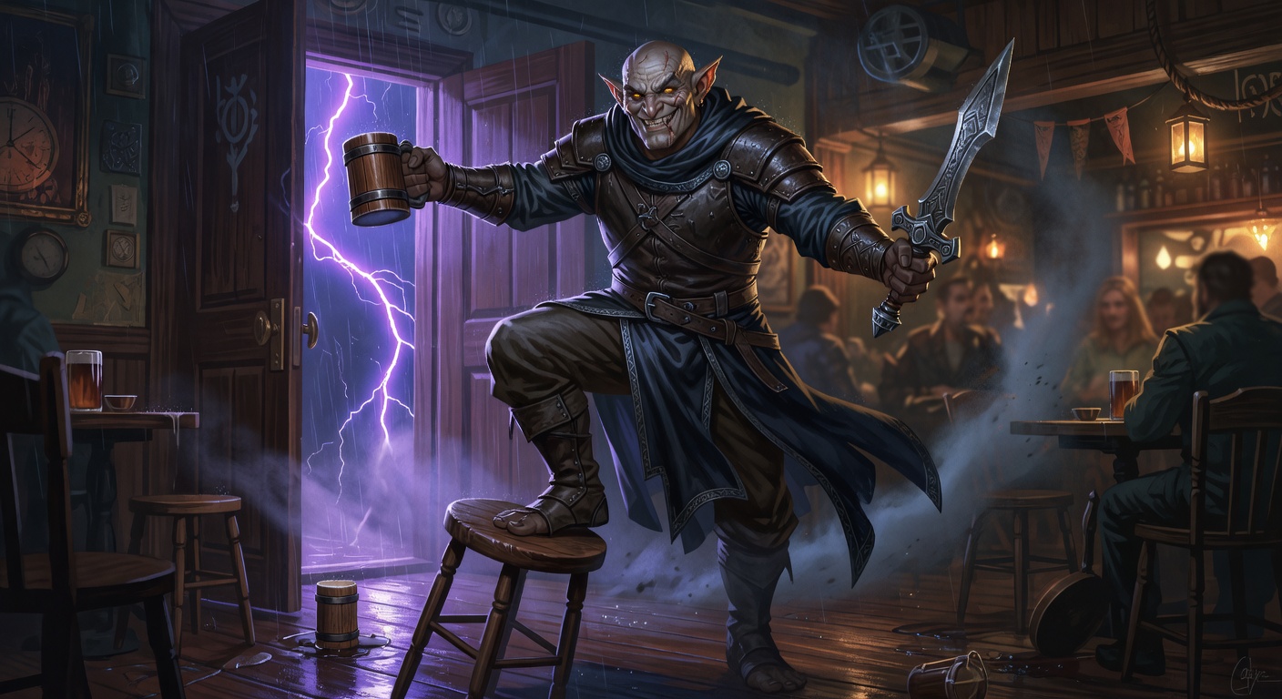 Grotu Vrak, a Hobgoblin Monk — D&D 5e NPC portrait