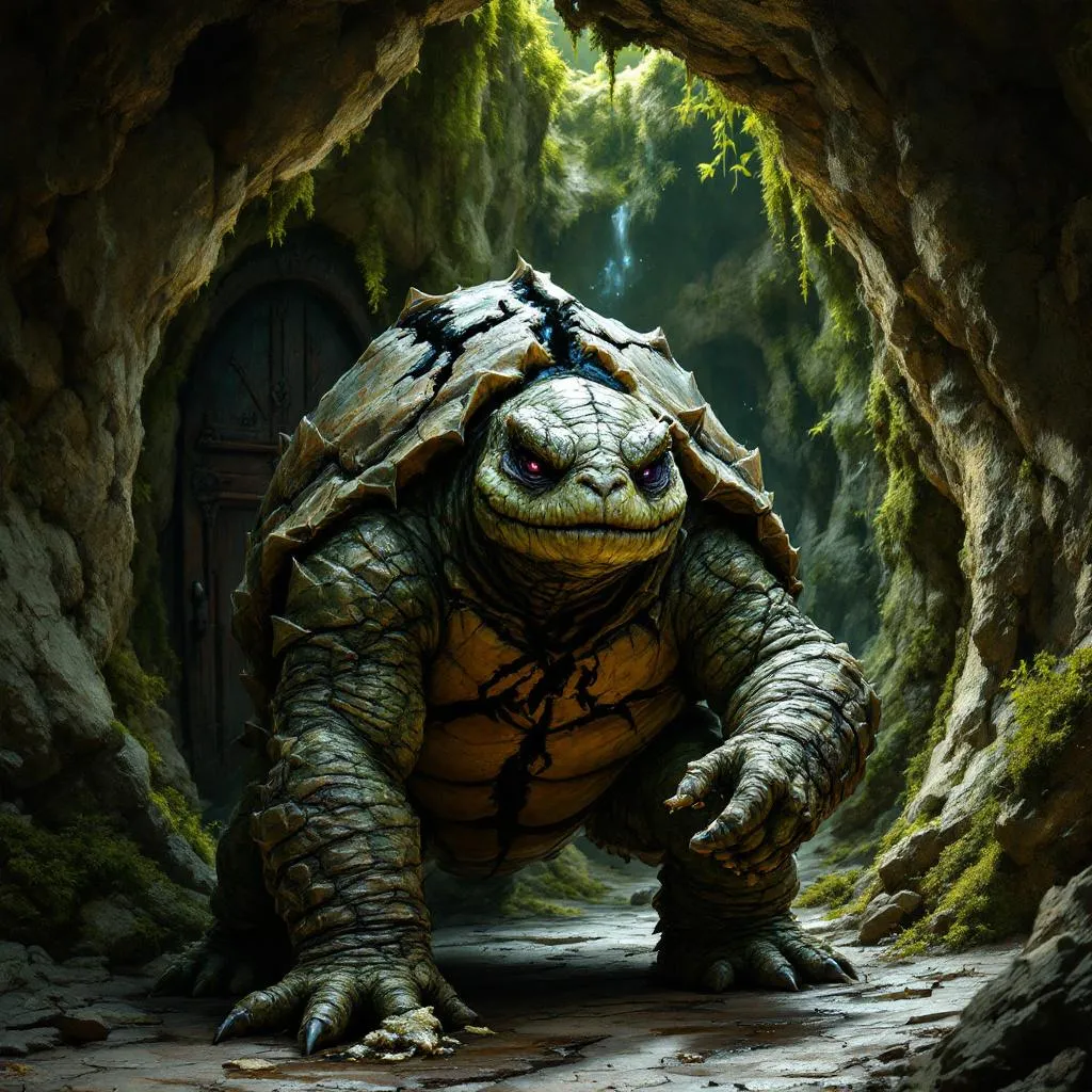 Kaelen, a Tortle Sorcerer — D&D 5e NPC portrait