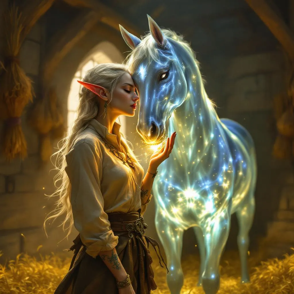 Lyraeth Silvermane, a Moon Elf Heritage High Elf Warlock — D&D 5e NPC portrait