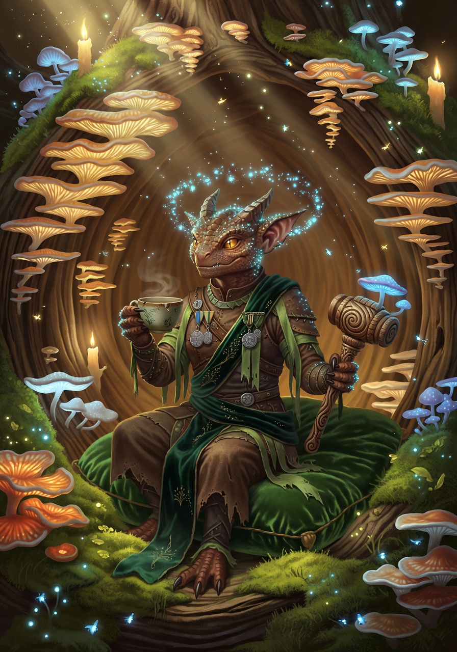 Snikka Greengavel, a Kobold Druid — D&D 5e NPC portrait