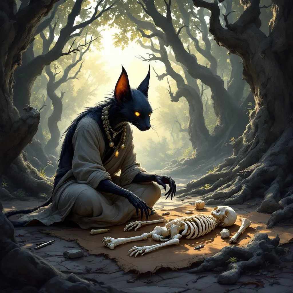 Zephyr's Whisper, a Tabaxi Cleric — D&D 5e NPC portrait