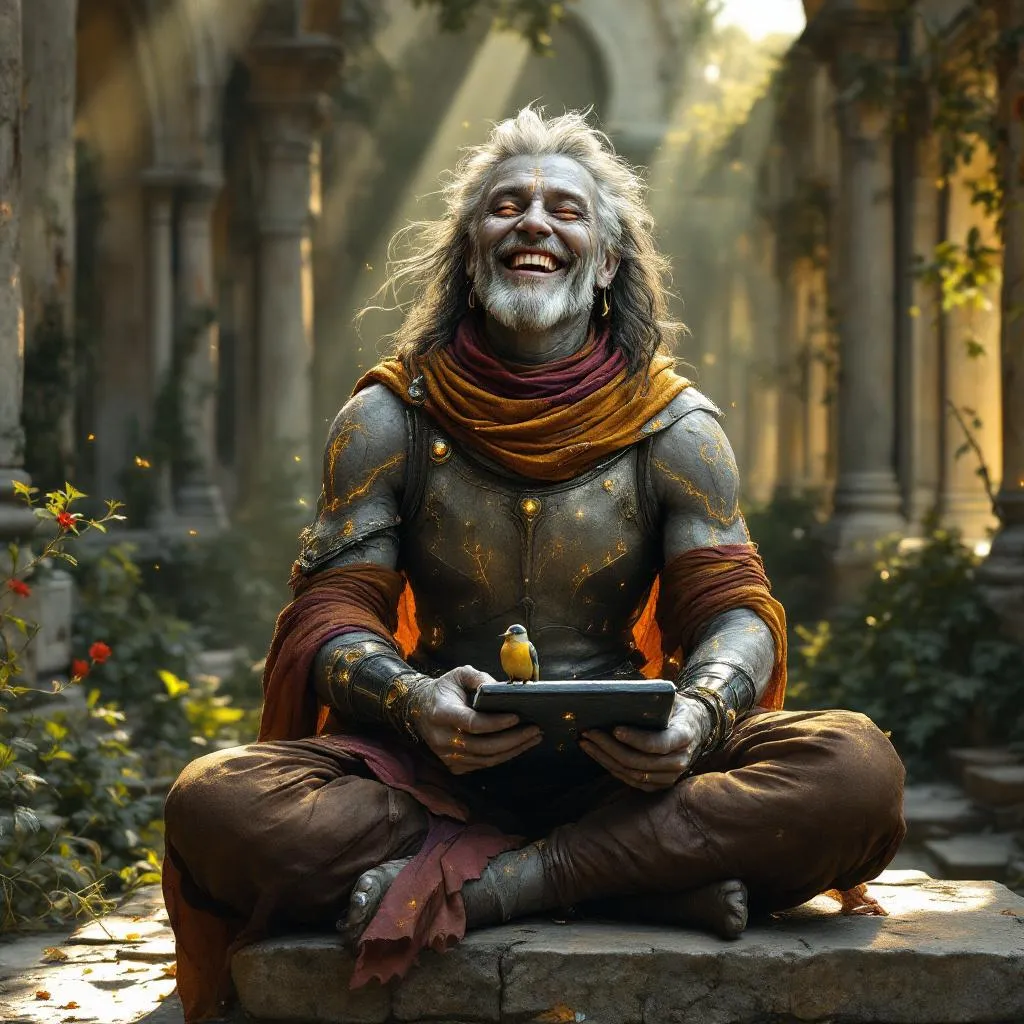 Dame Petra Quartz-Cracker, a Earth Genasi Bard — D&D 5e NPC portrait