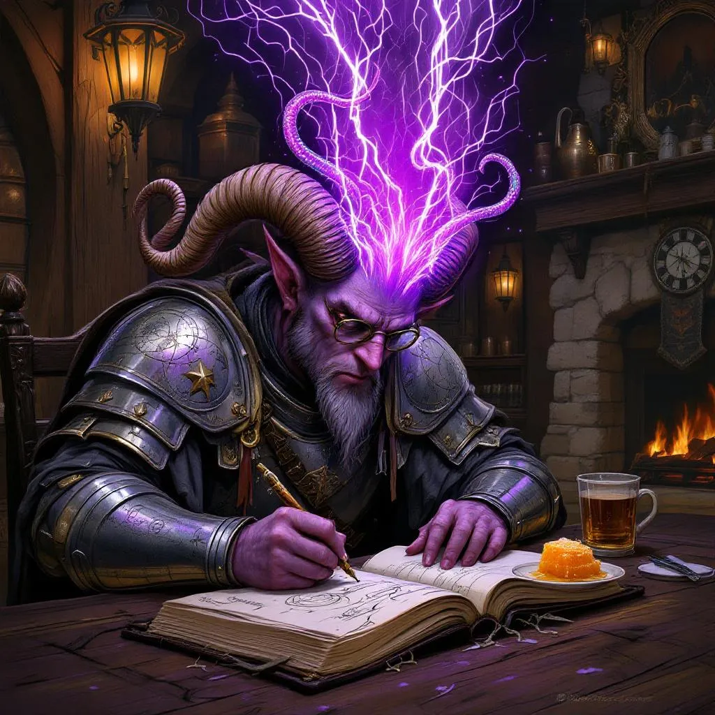 Malphas 'Mallow' Bright-Eye, a Tiefling Paladin — D&D 5e NPC portrait