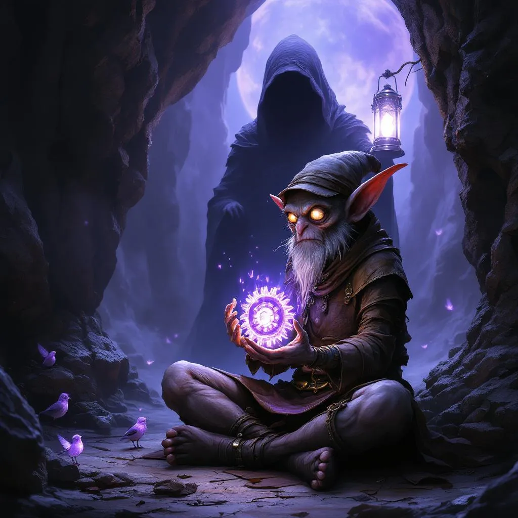 Belwar Thul, a Deep Gnome (Svirfneblin) Gnome Sorcerer — D&D 5e NPC portrait