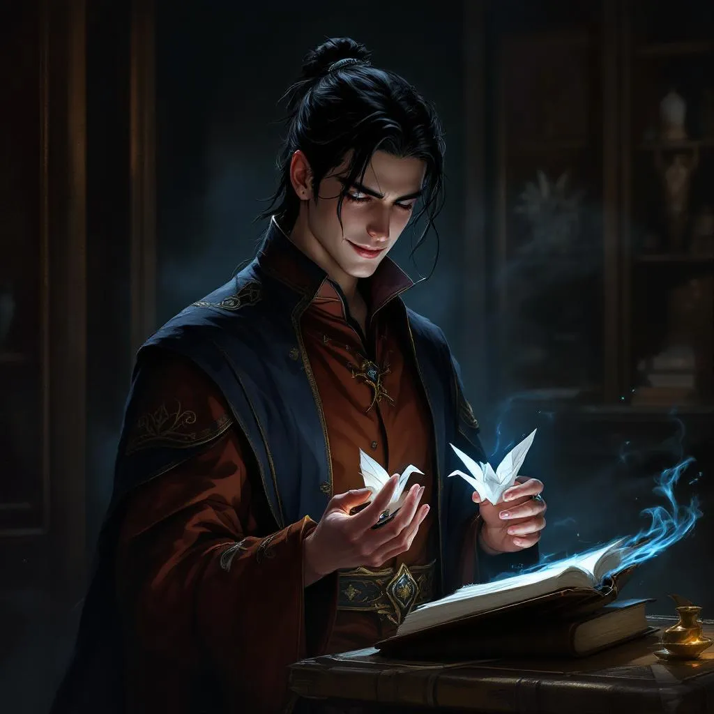 Kaelen Vane, a Kalashtar Bard — D&D 5e NPC portrait