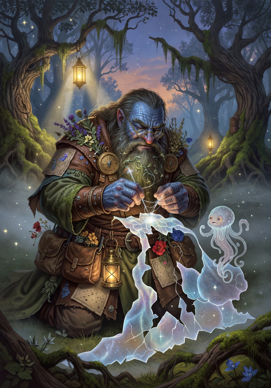 Thistlewick Bramblestar, a Firbolg Ranger — D&D 5e NPC portrait