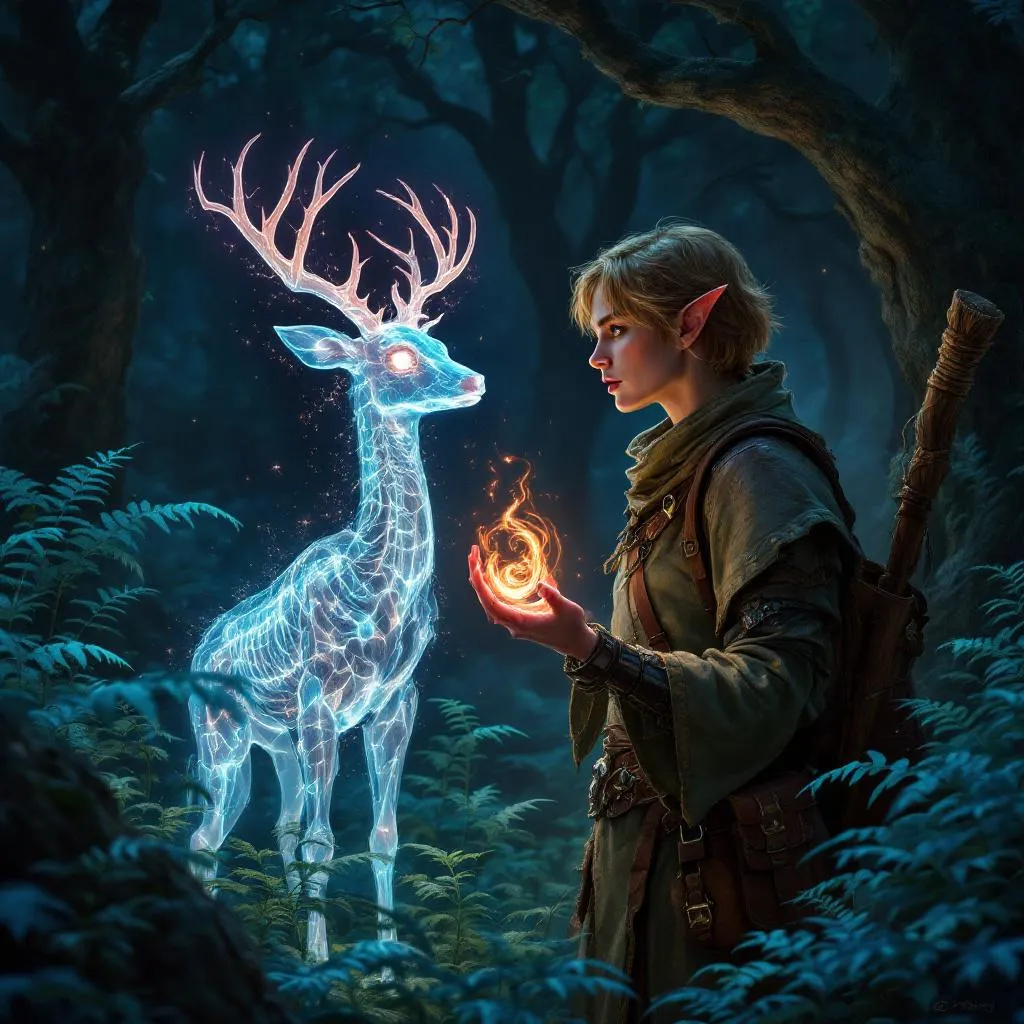 Kaelen Vane, a Half-Elf Blood Hunter — D&D 5e NPC portrait