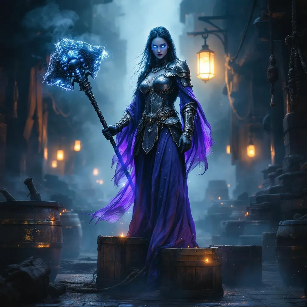 Suraia Dreamward, a Kalashtar Cleric — D&D 5e NPC portrait