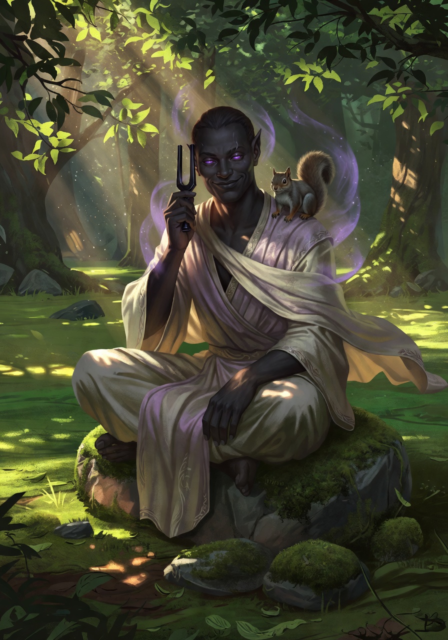 Vaelin Thann, a Drow Elf Sorcerer — D&D 5e NPC portrait