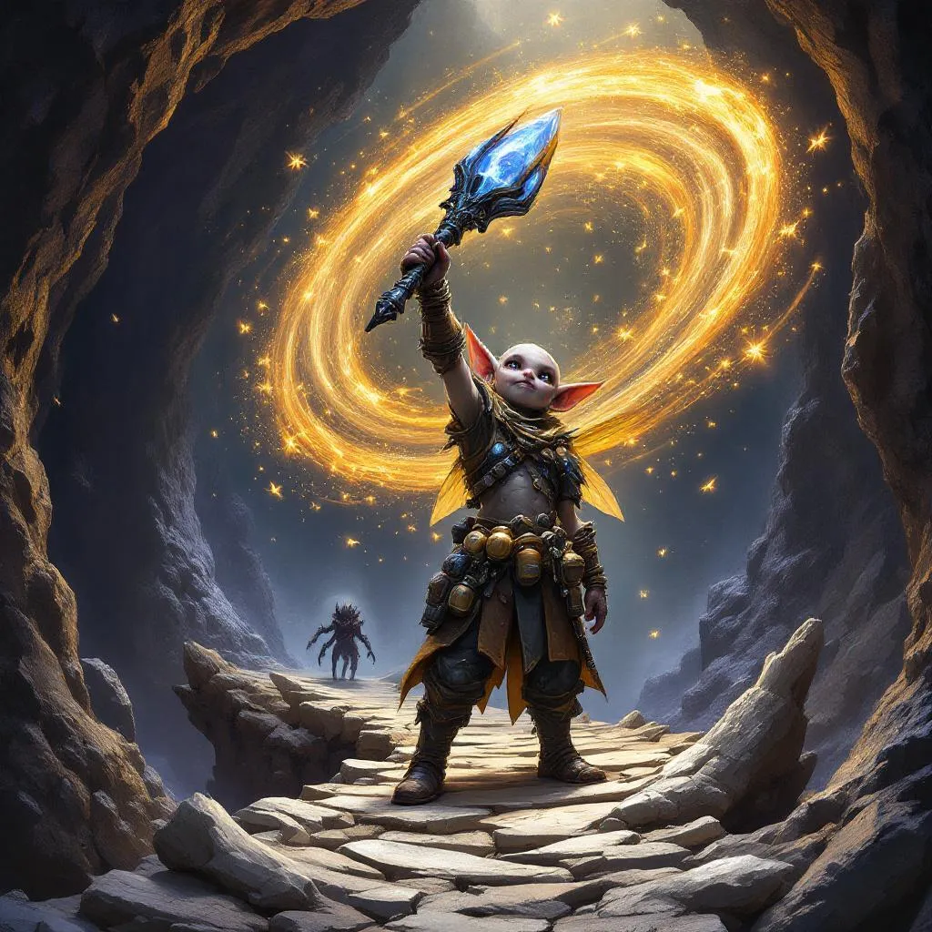 Breeka Stone-Soot, a Svirfneblin Gnome Ranger — D&D 5e NPC portrait