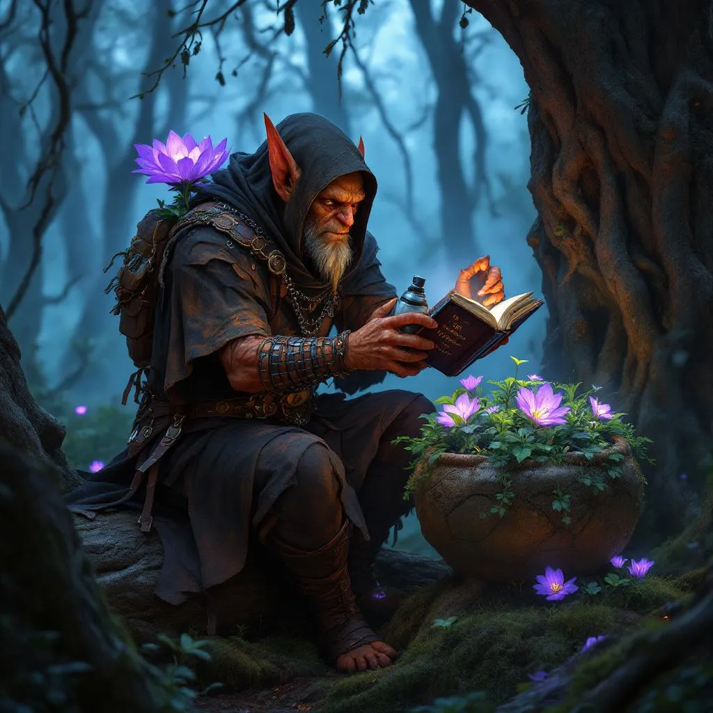 Vola of the Iron Verse, a Hobgoblin Druid — D&D 5e NPC portrait