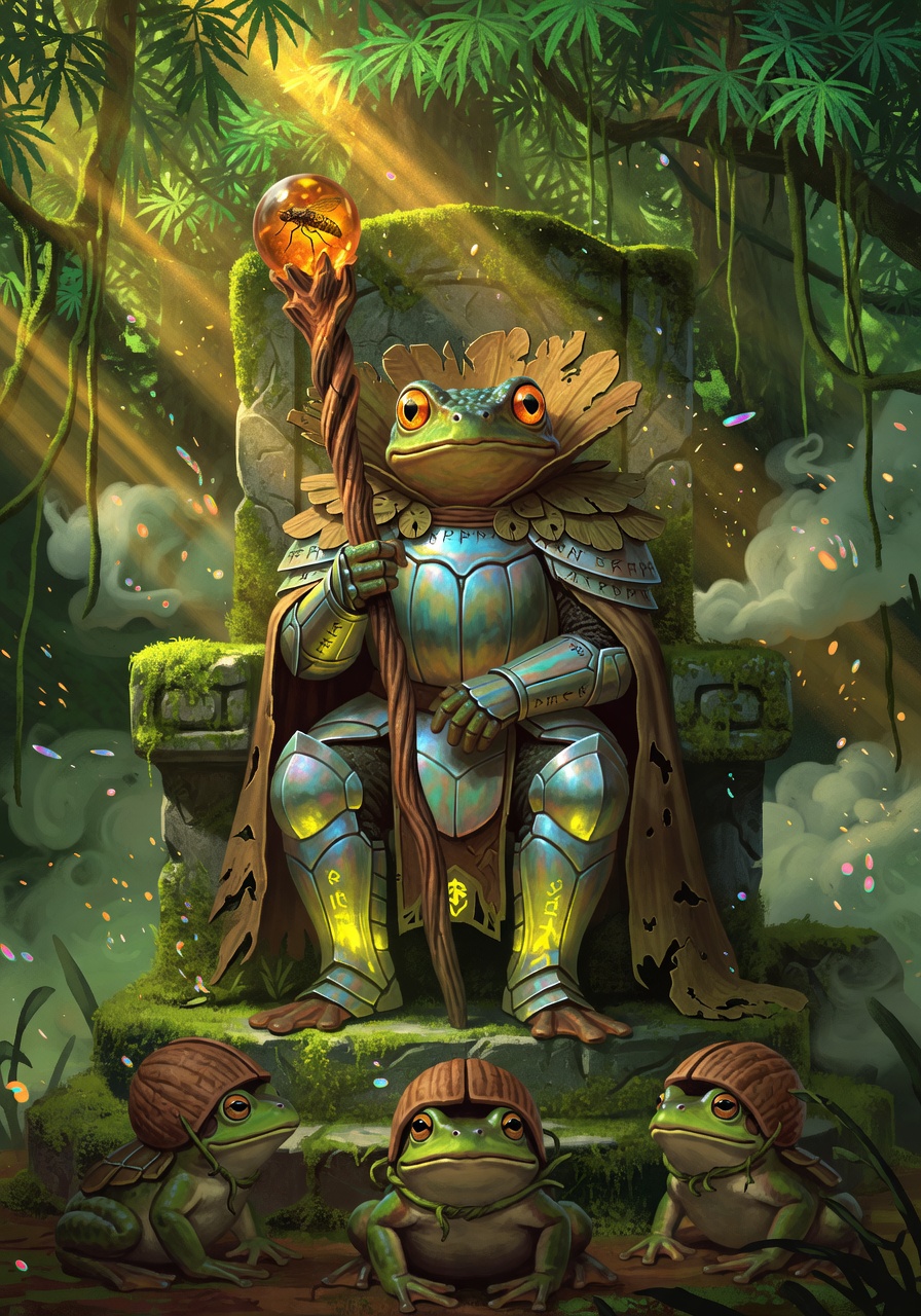 Sovereign Gribbitz, a Grung Cleric — D&D 5e NPC portrait