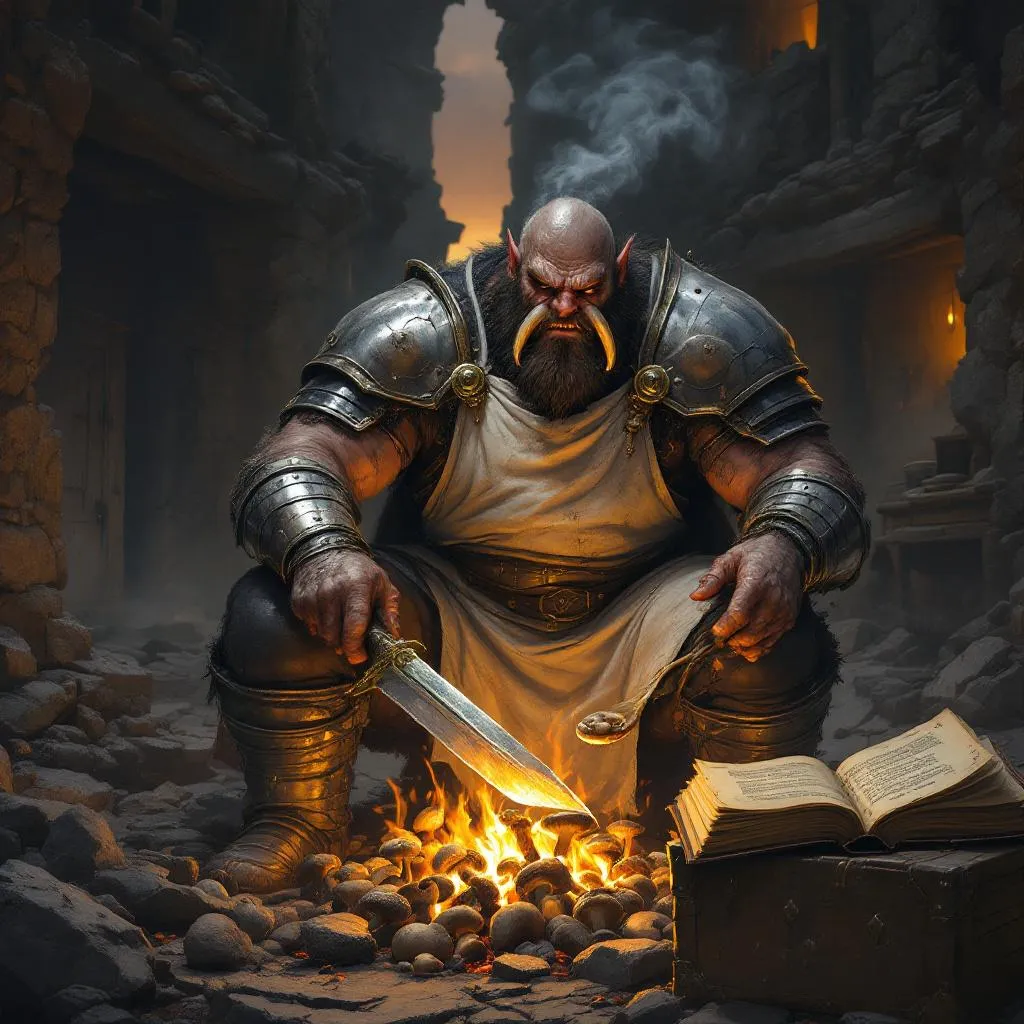 Orog Vane, a Half-Orc Paladin — D&D 5e NPC portrait