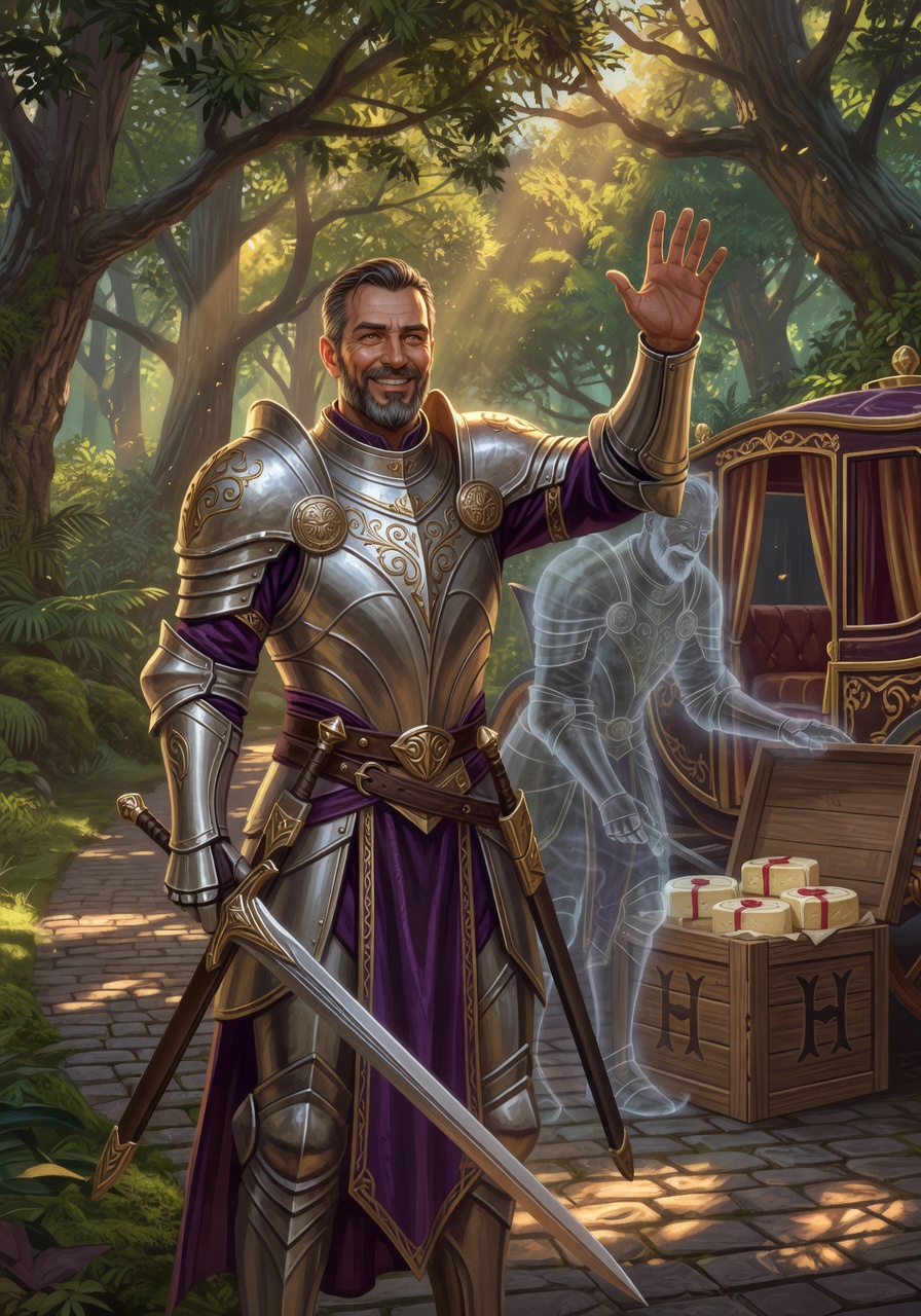 Lord Valerius 'The Radiant' Hallow-Glass, a Kalashtar Fighter — D&D 5e NPC portrait