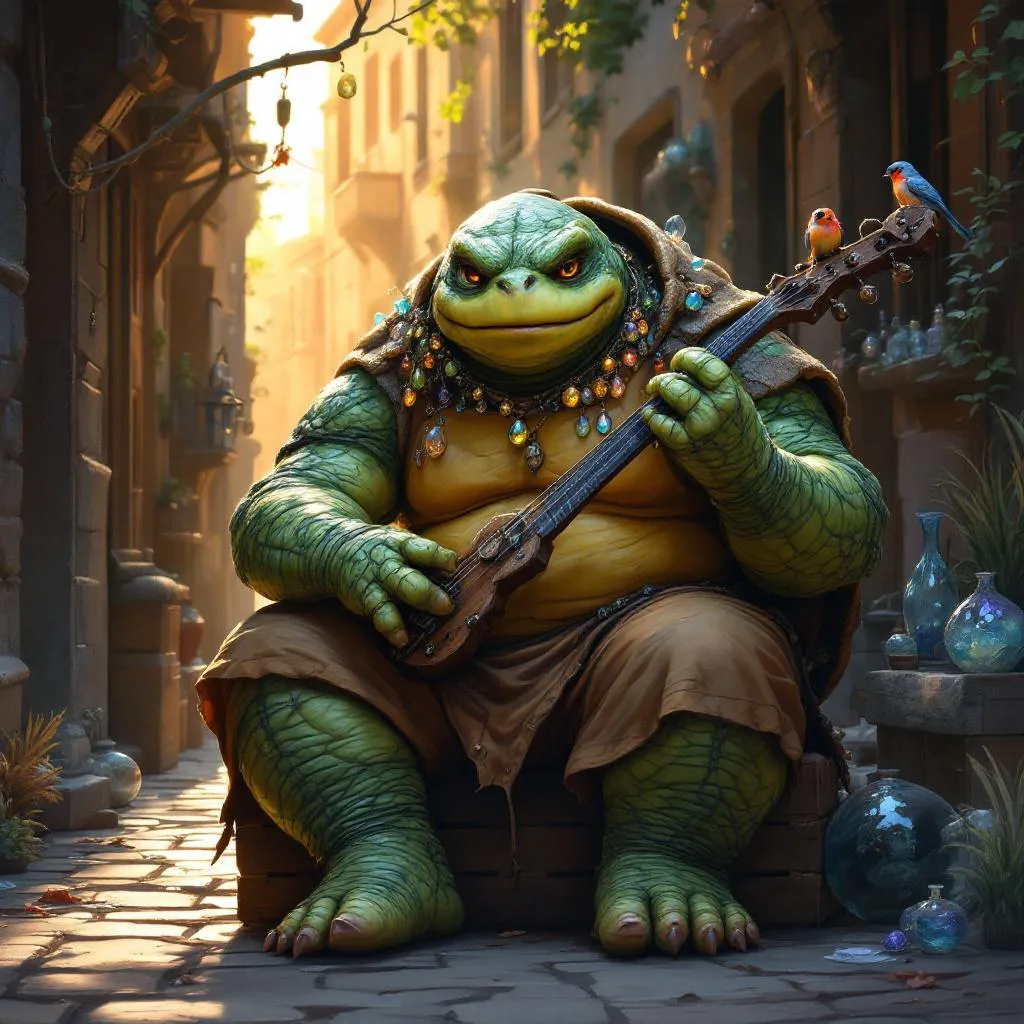 Barnaby Bax, a Tortle Rogue — D&D 5e NPC portrait