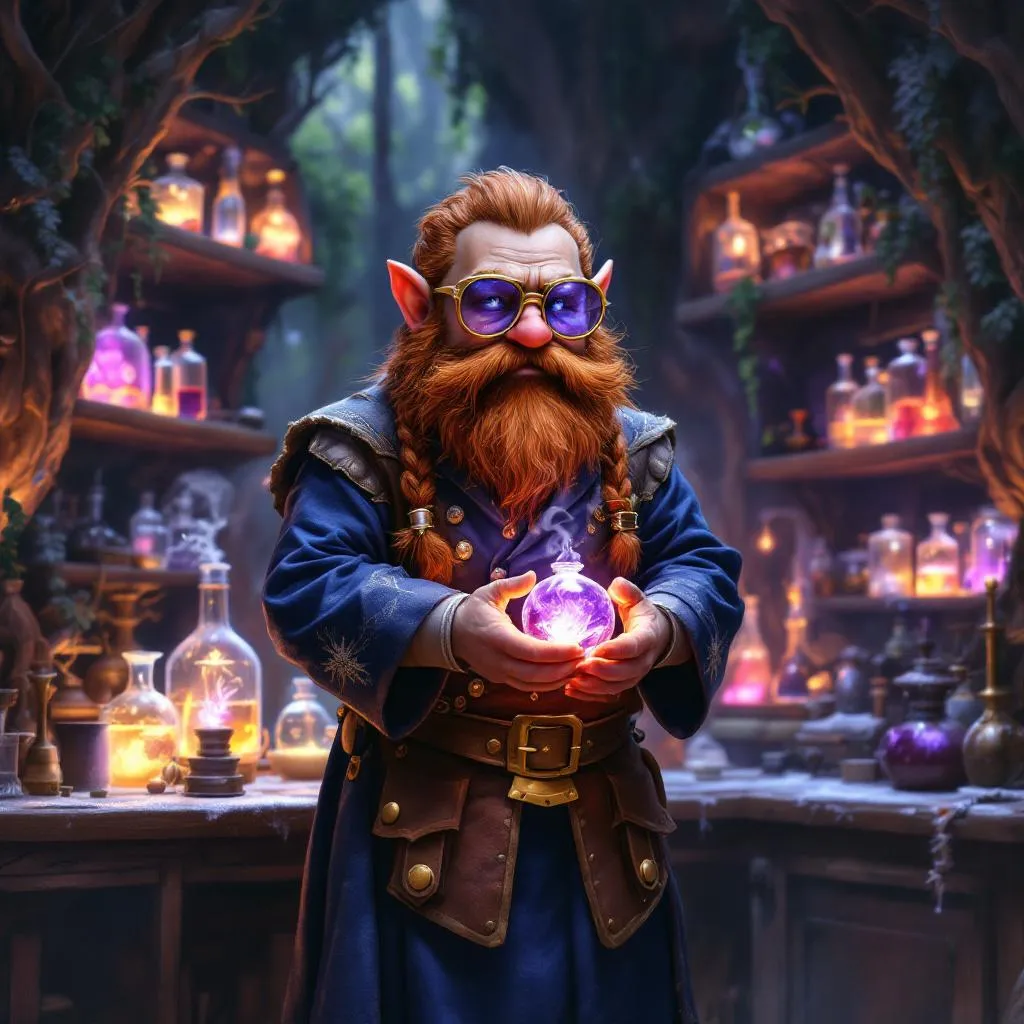 Lord Pipinlow Tumblepot, a Forest Gnome Gnome Wizard — D&D 5e NPC portrait