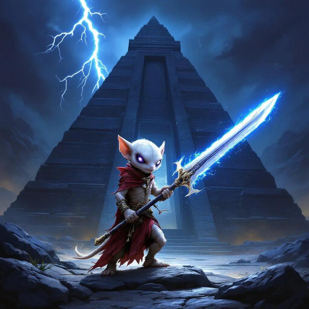 Rixit the Unbroken, a Kobold Barbarian — D&D 5e NPC portrait