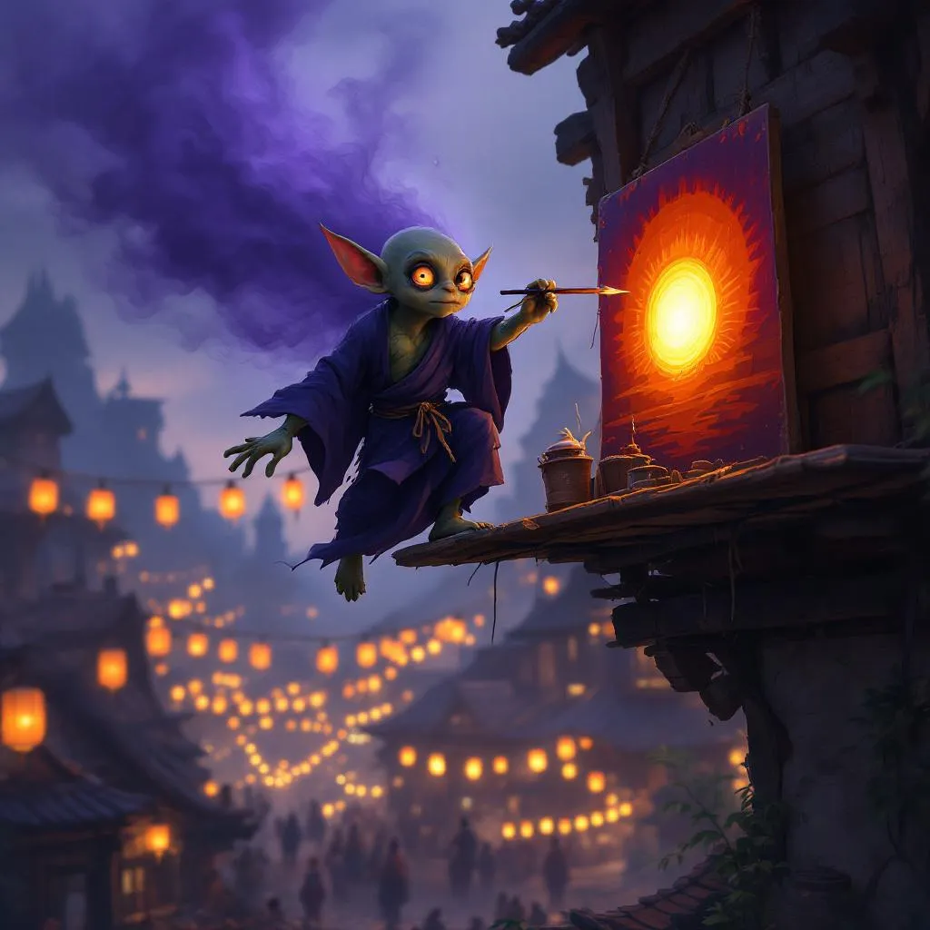 Zook, a Goblin Monk — D&D 5e NPC portrait