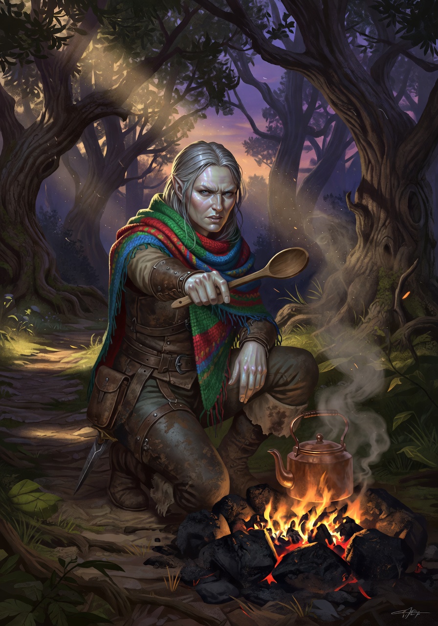 Patience Emberwick, a Changeling Rogue — D&D 5e NPC portrait