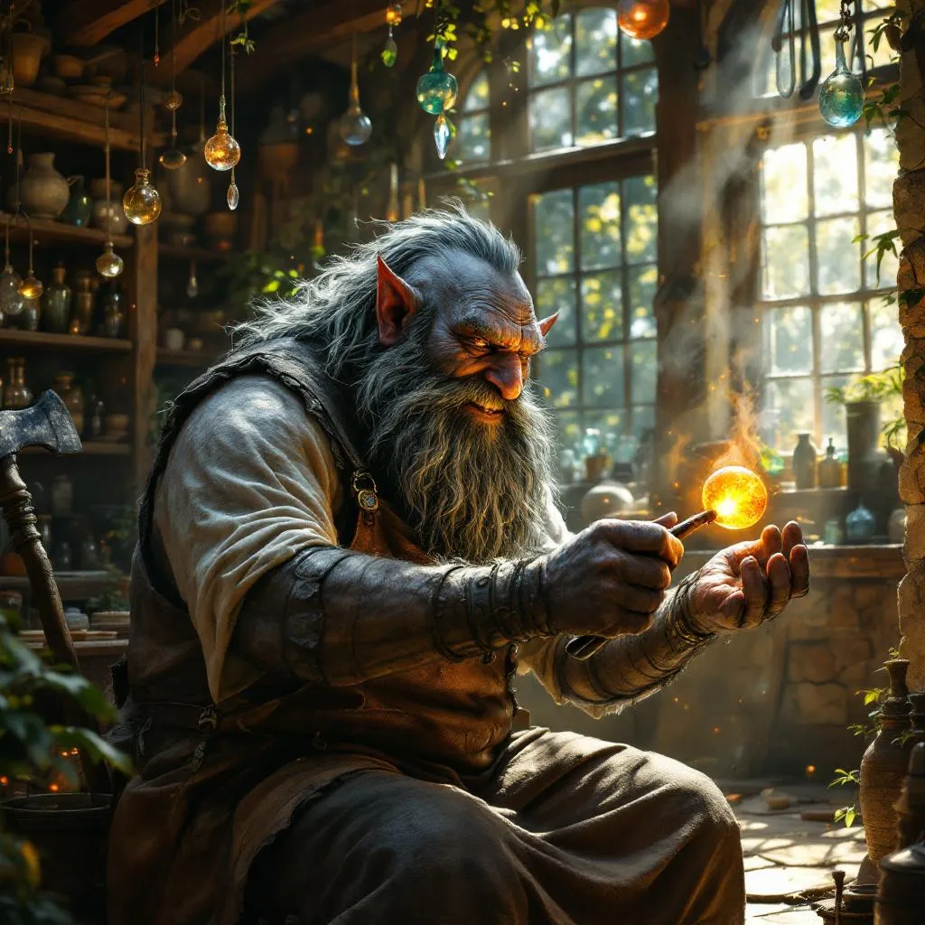 Thistlewick Broadleaf, a Firbolg Fighter — D&D 5e NPC portrait