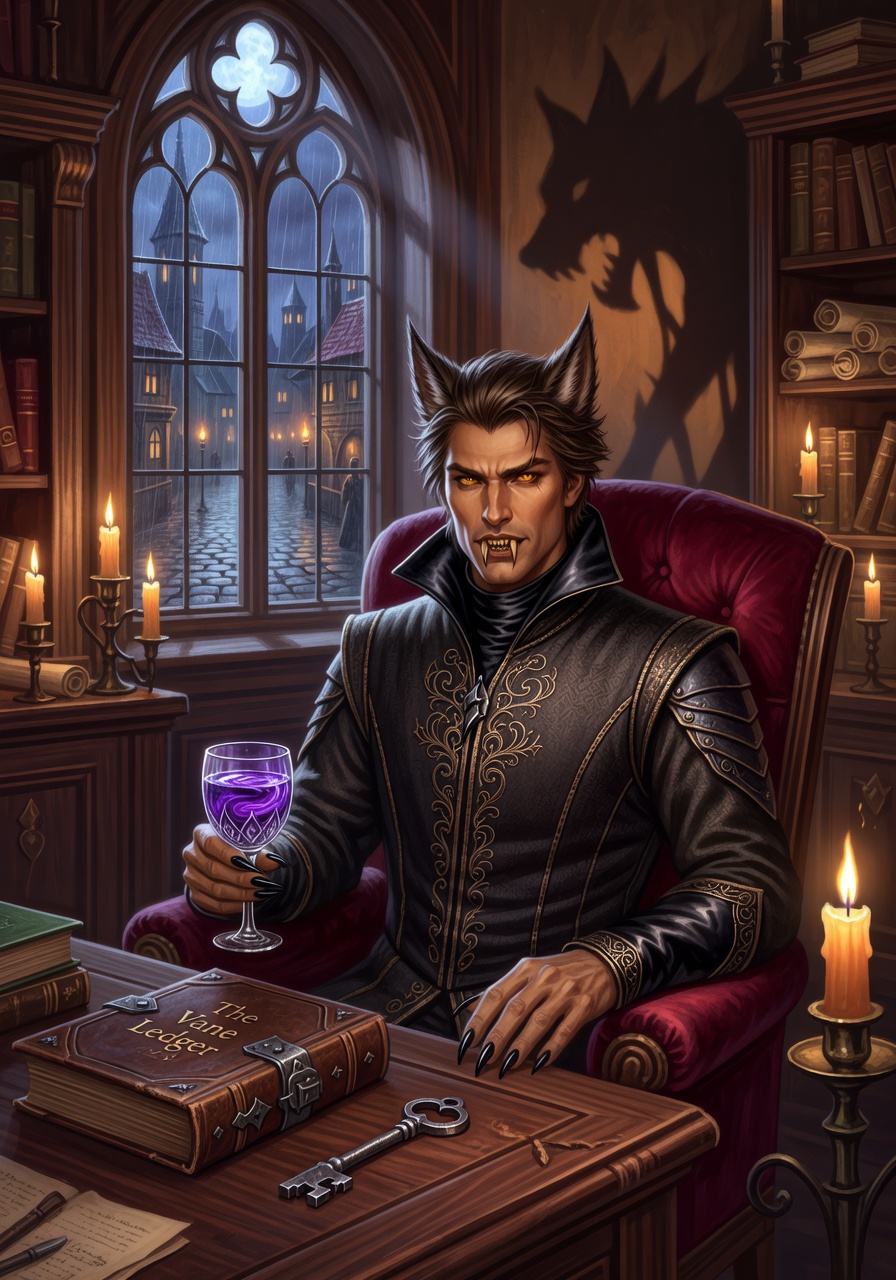 Silas Vane, a Swiftstride Shifter Bard — D&D 5e NPC portrait