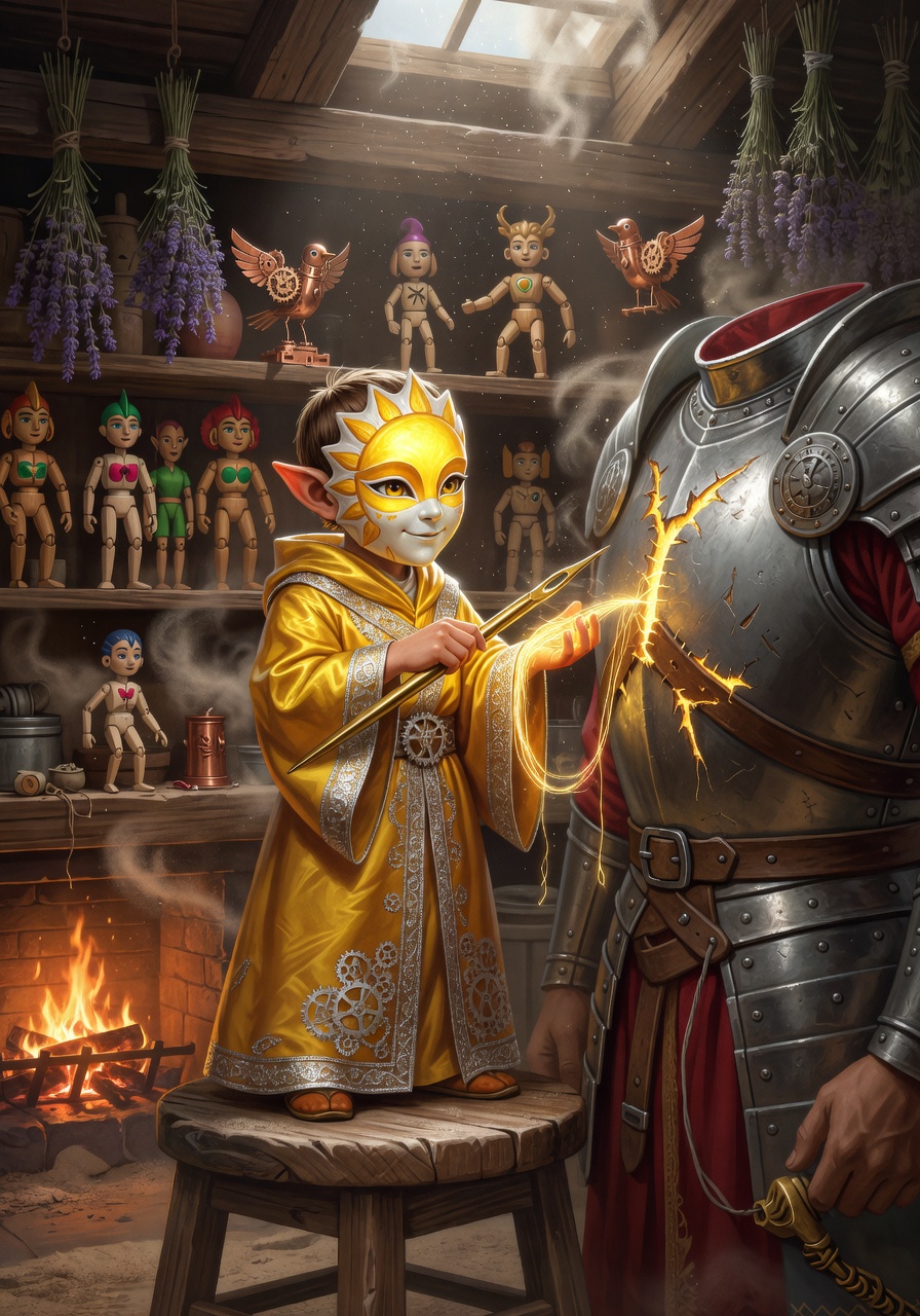 Thistle 'Button' Bramblefoot, a Lightfoot Halfling Monk — D&D 5e NPC portrait