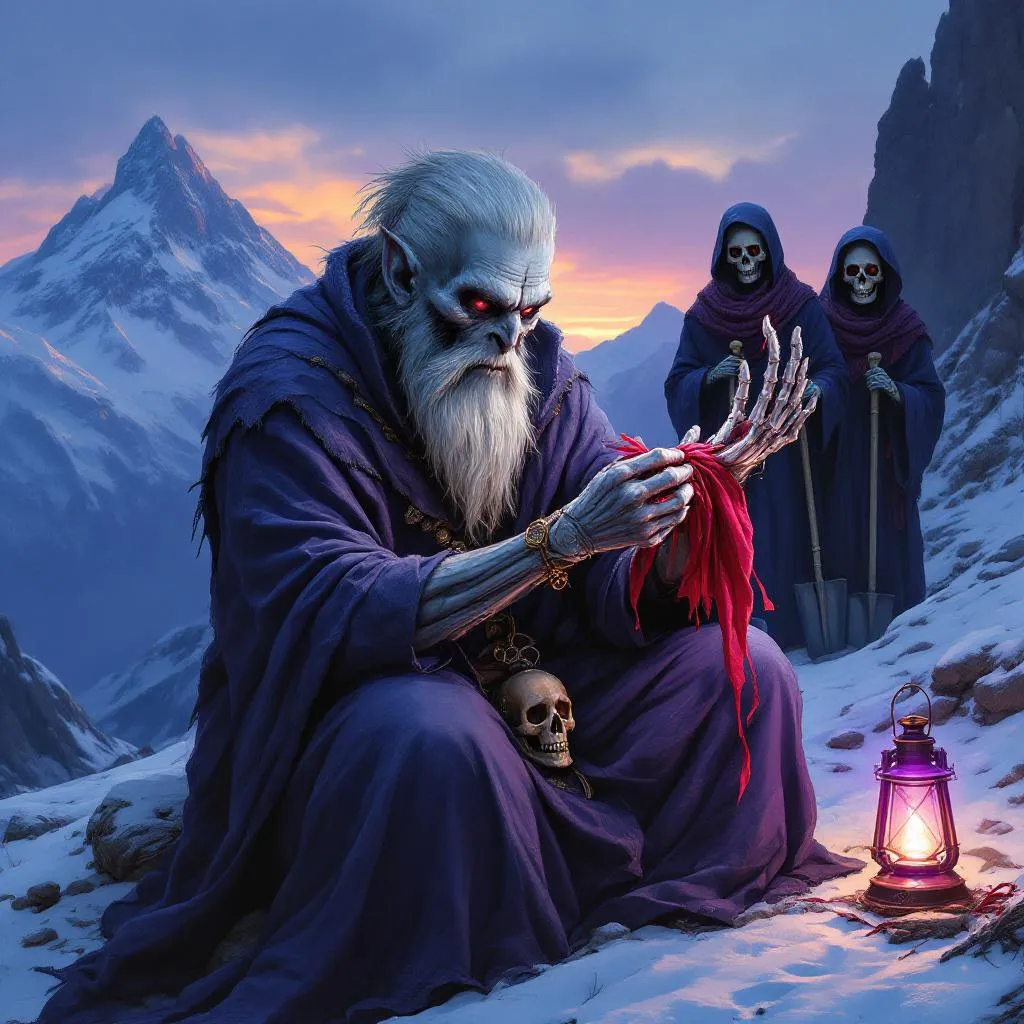 Thalric Stone-Eye, a Goliath Wizard — D&D 5e NPC portrait