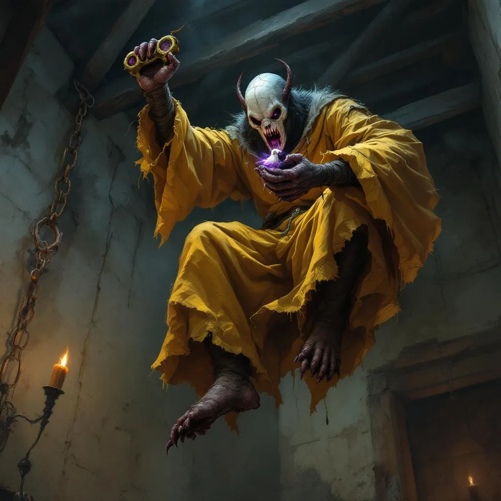 Krelga 'Hush' Ironpaw, a Bugbear Paladin — D&D 5e NPC portrait