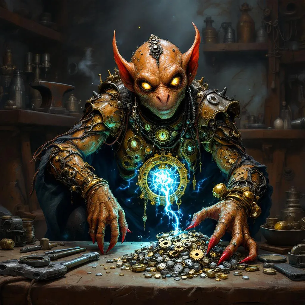 Zix-Zix the Gearsinger, a Kobold Cleric — D&D 5e NPC portrait