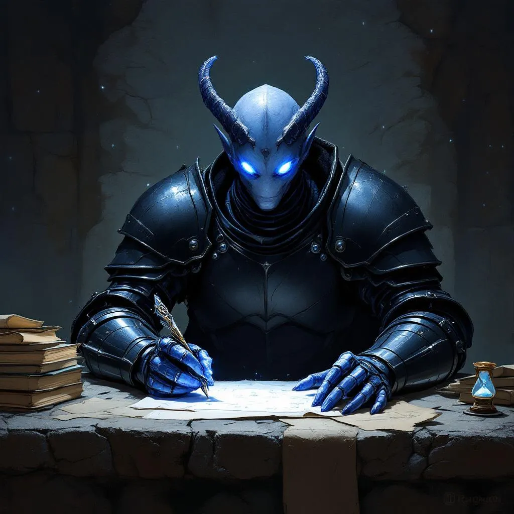 Vexian 'Vex' Thorne, a Changeling Artificer — D&D 5e NPC portrait