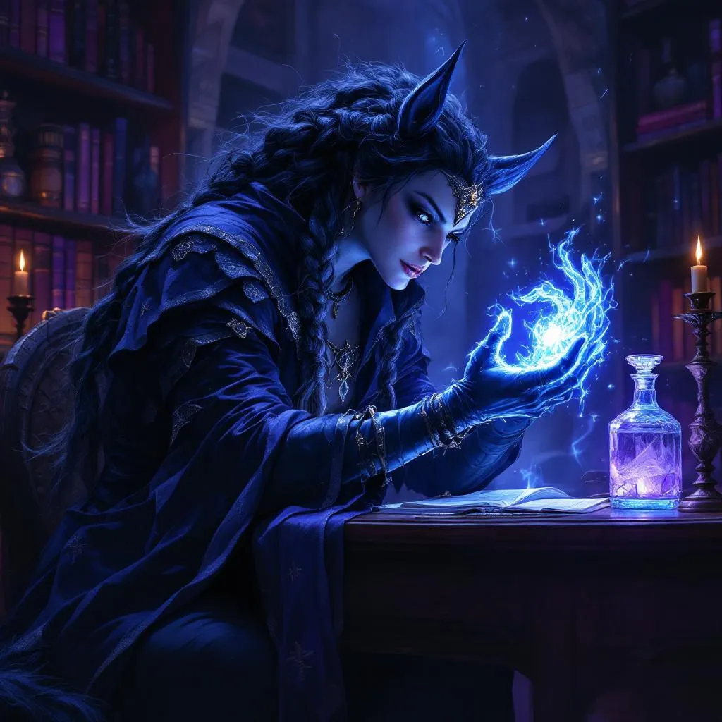 Calindra Thunderecho, a Centaur Rogue — D&D 5e NPC portrait