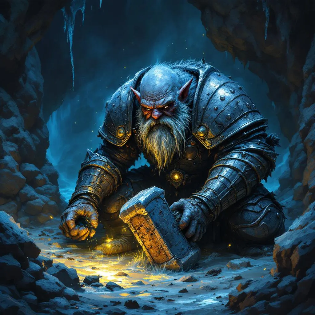 Krag Beluarian, a Deep Gnome (Svirfneblin) Gnome Paladin — D&D 5e NPC portrait