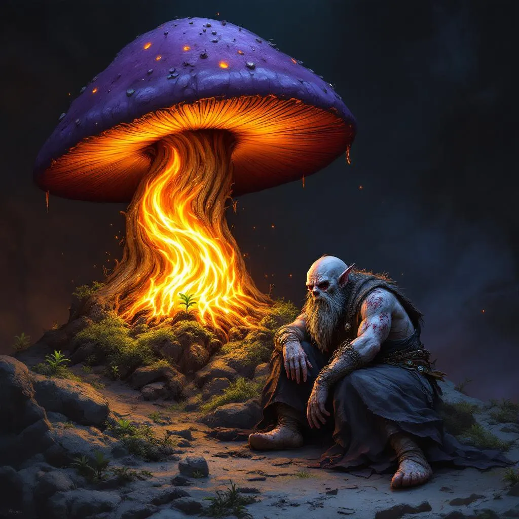 Bhalgor the Cracked Ember, a Duergar Druid — D&D 5e NPC portrait