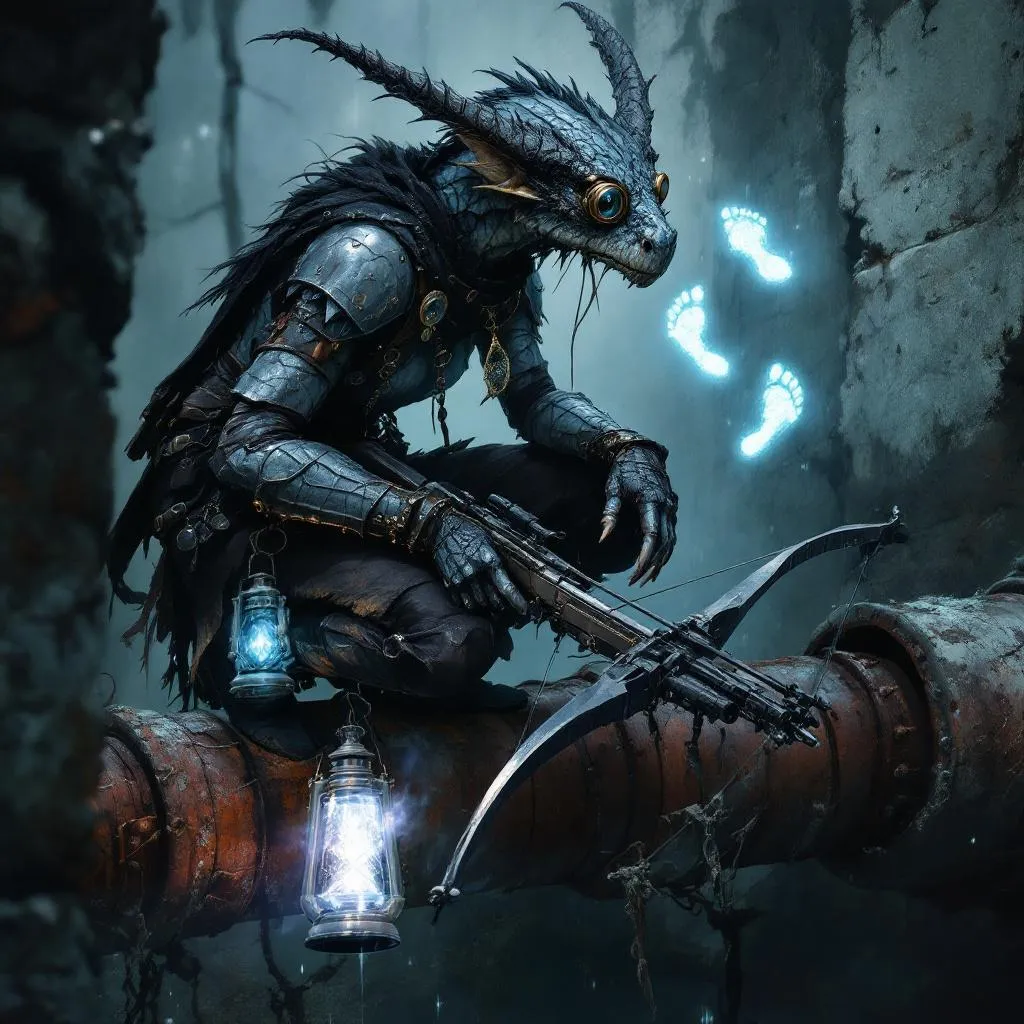 Verra Frost-Tongue, a Silver Dragonborn Ranger — D&D 5e NPC portrait